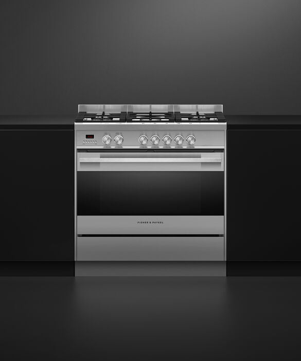 Fisher & Paykel OR90SDG4X1 90cm Series 7 Contemporary Dual Fuel 5 Burner Freestanding Cooker - Stainless Steel