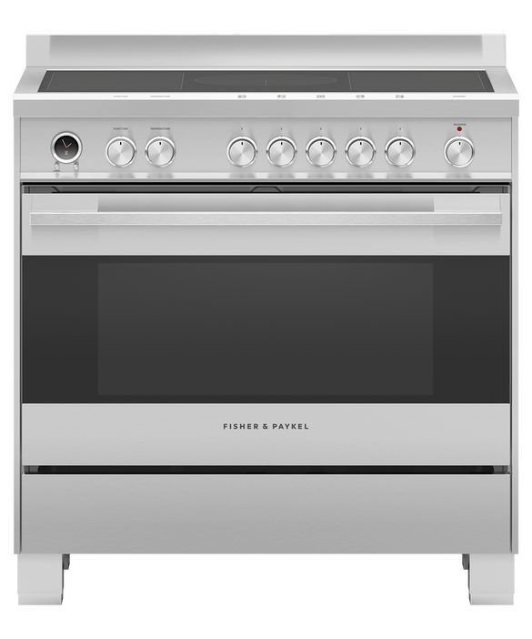 Fisher & Paykel OR90SDI6X1 90cm Series 9 Contemporary 5 Zone Induction Pyrolytic Freestanding Cooker - Stainless Steel