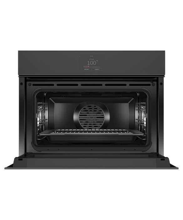 Fisher & Paykel OS60NMTNB1 60cm Series 9 Minimal Handleless Compact Combi-Steam Oven - Black