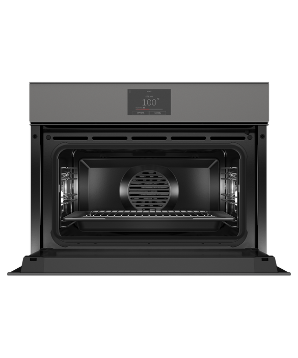 Fisher & Paykel OS60NMTNG1 60cm Series 9 Minimal Handleless Compact Combi-Steam Oven - Grey