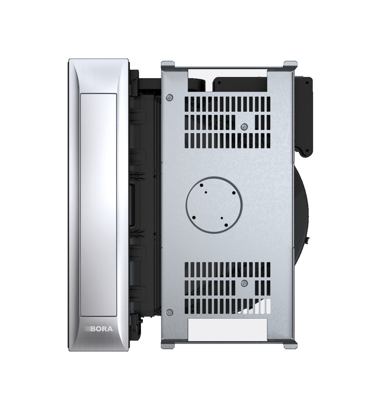 BORA Professional 3.0 PKAS3FIT Stainless Steel/Black Venting Induction and Tepan Hob Set