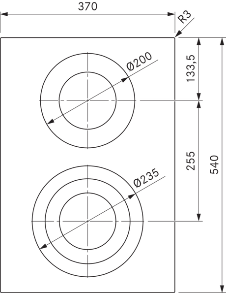 Bora Pro PKC3 40cm  HiLight Professional Ceramic cooktop - Domino Hob