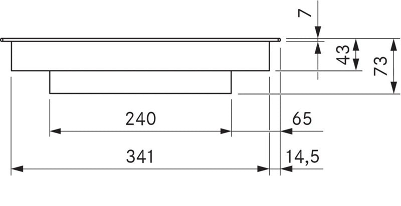 Bora PKCB3AB Pro 40cm HiLight cooktop 3 ring roaster - All Black