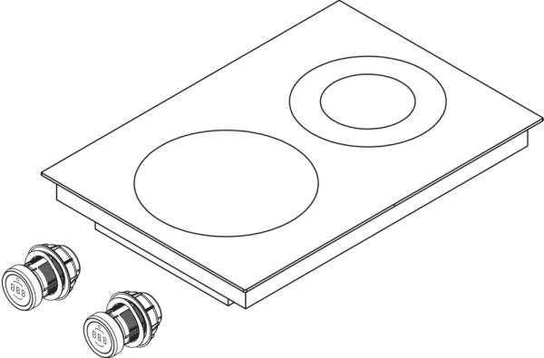 Bora PKCH3 40cm Pro Hyper cooktop 1-ring - 2-ring - Black