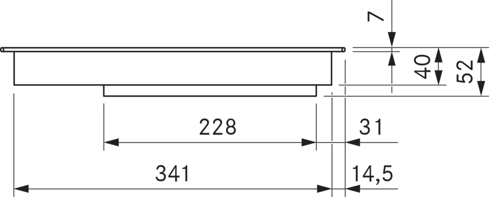 Bora PKI3 40cm Pro induction cooktop - Black