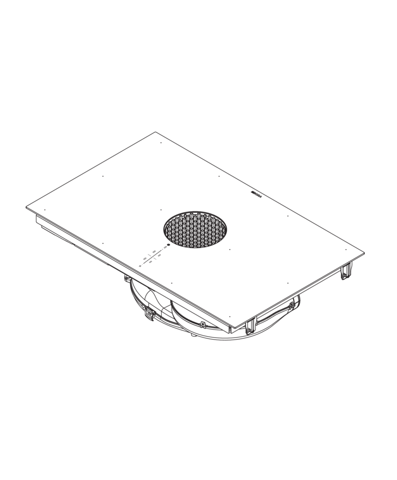 BORA X Pure PUXA2R 80cm Wide Matt Black Venting Induction Hob – Externally Ducted