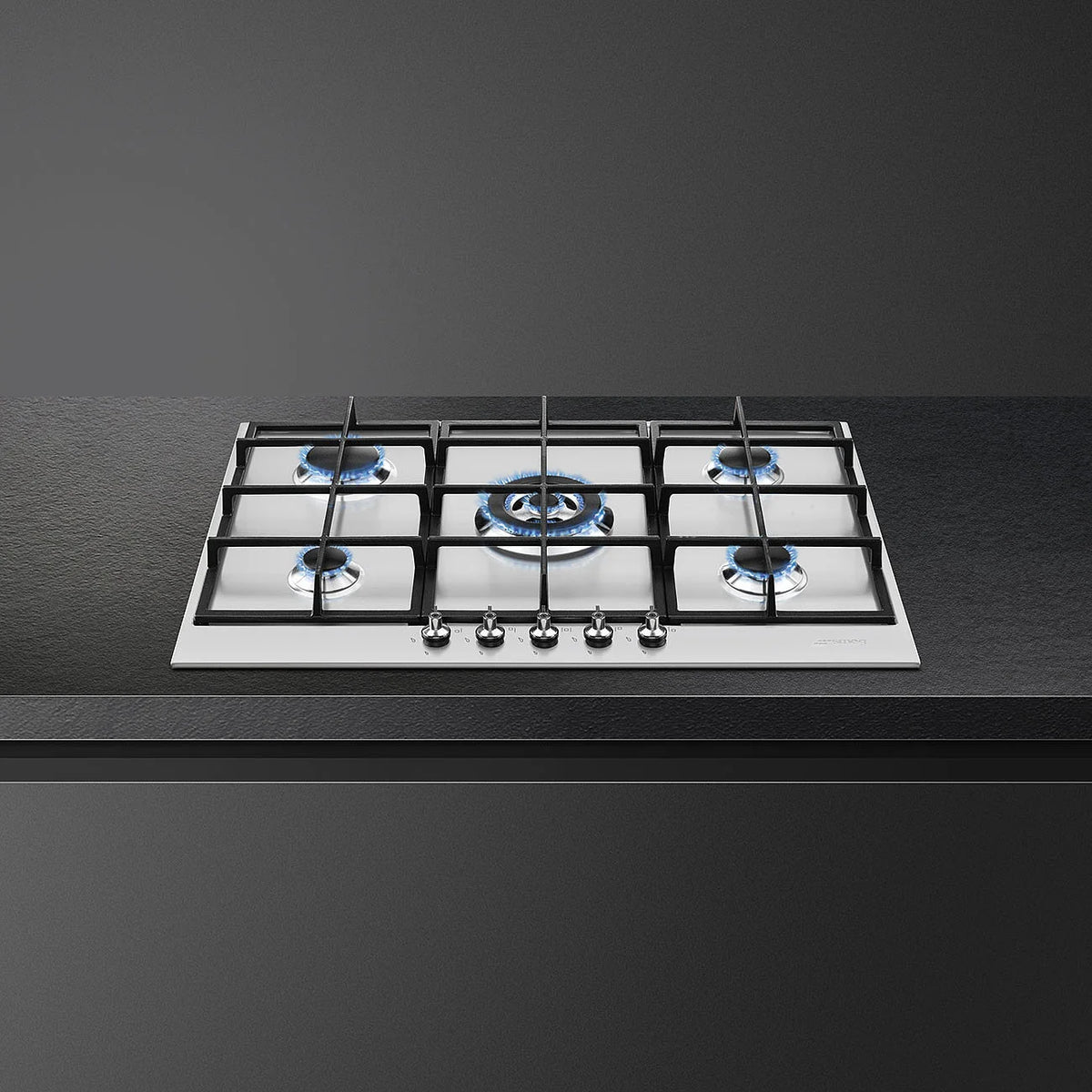 Smeg PX375 73 cm Classic Gas Hob Stainless Steel