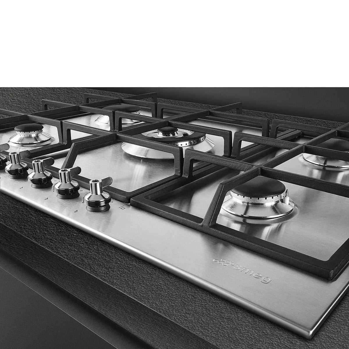 Smeg PX375 73 cm Classic Gas Hob Stainless Steel