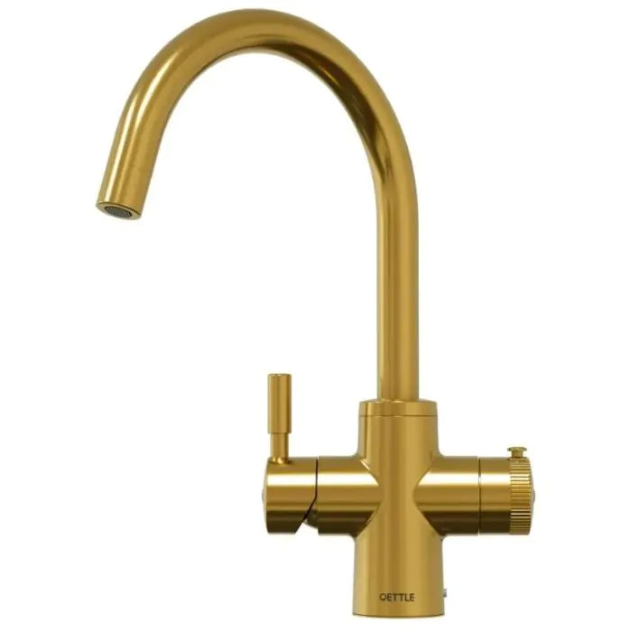 QETTLE Q9208PV Original 4-In-1 Boiling Water Tap 2 Litre Boiler – Gold - Round Spout