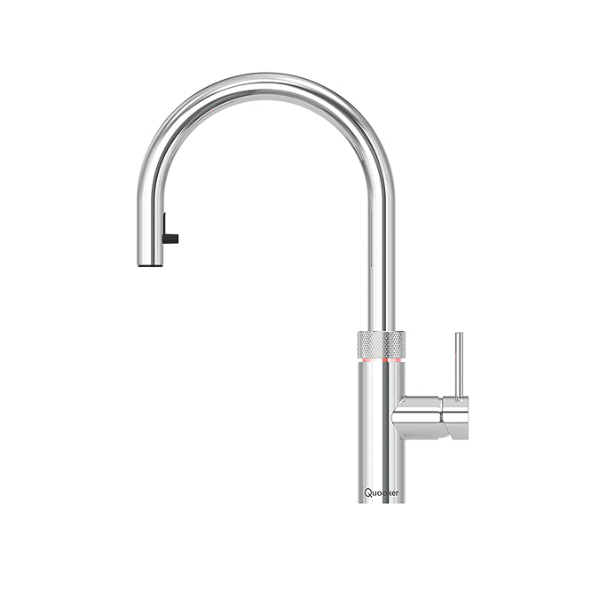 Quooker FXRCHRCOMBI Flex Pull Out Hose Tap with Combi 2.2-EQ B tank Boiling Water Tank - Chrome