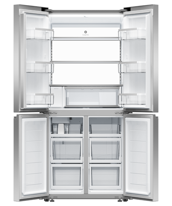 Fisher & Paykel RF500QNUX1 498L Series 7 Quad Door Refrigerator Freezer - Stainless Steel