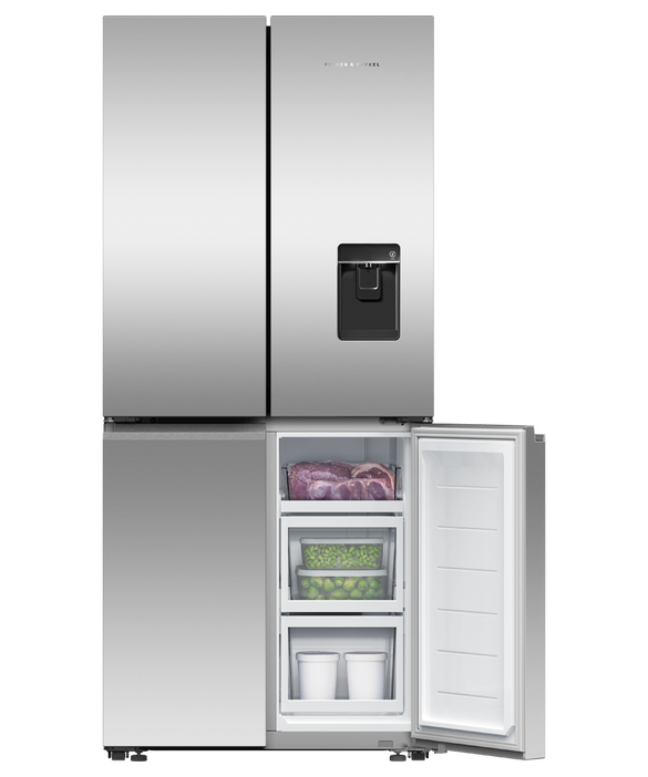 Fisher & Paykel RF500QNUX1 498L Series 7 Quad Door Refrigerator Freezer - Stainless Steel