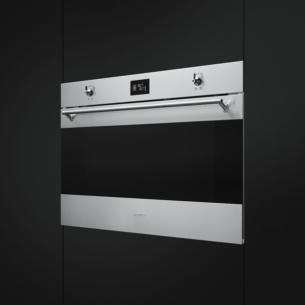 Smeg Classic SF9390X1 115L Built-In Electric Single Oven - Stainless Steel - A+ Rated