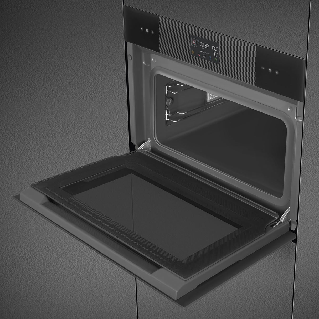 Smeg SO4102S3B3 Linea 45cm Compact Steam100 Oven - Black