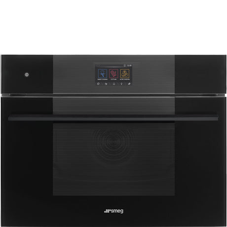 Smeg SO4104S4PB3 Linea 45 Compact Steam100 Pro Oven, Black - Lux Appliances