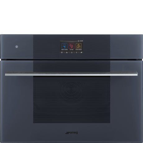 Smeg SO4104S4PG Linea 45 Compact Steam100 Pro Oven, Neptune Grey - Lux Appliances
