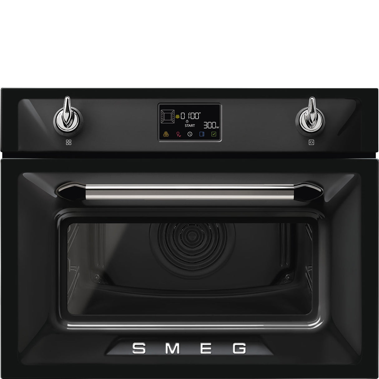 Smeg Victoria SO4902M1N 45cm Compact Built-In Oven & Micro combi Microwave - Black