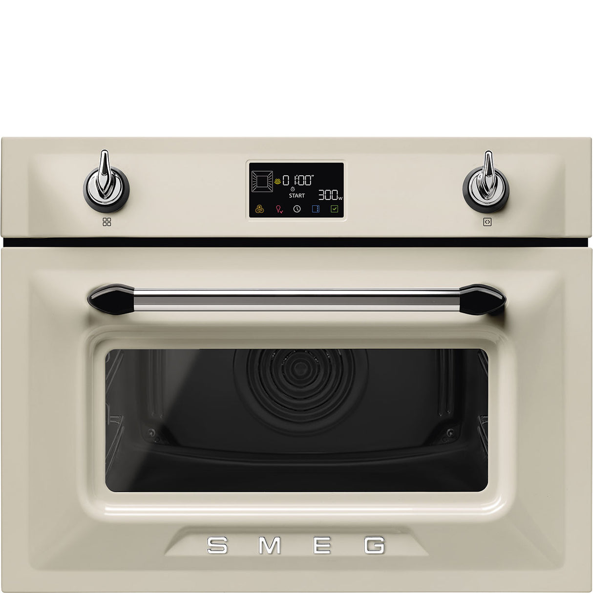 Smeg SO4902M1P Victoria 45cm Compact Built-In Oven & Micro combi Microwave - Cream