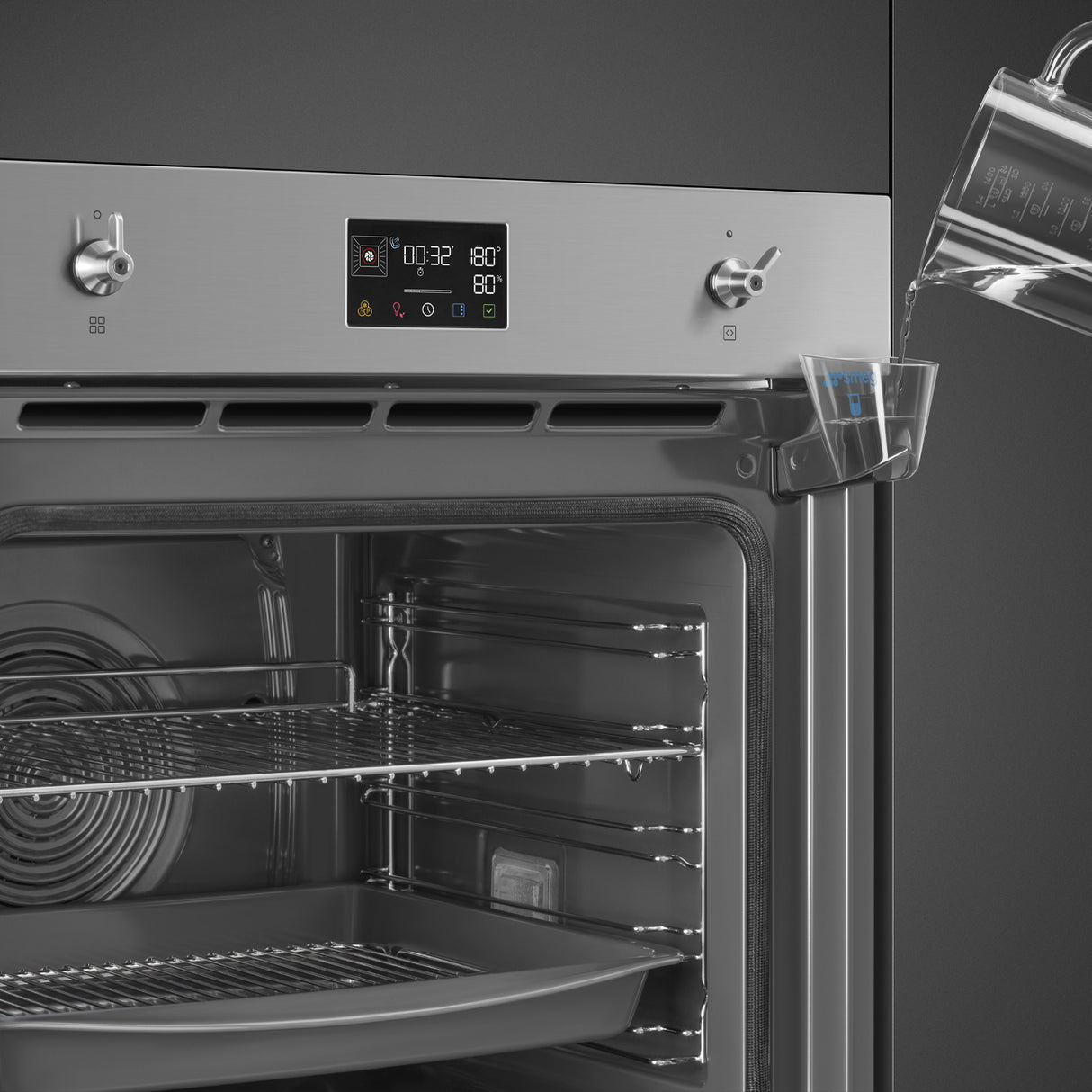 Smeg SOP6302S2PX Classic 60cm Built-In SteamOne Single Oven - Stainless steel