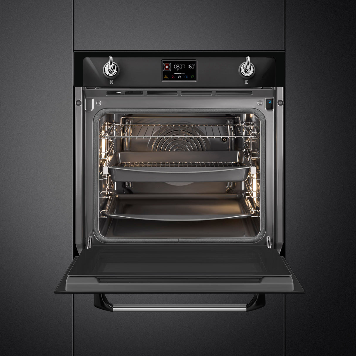 Smeg SOP6902S2PN Victoria 60cm Built-In SteamOne Single Oven - Black