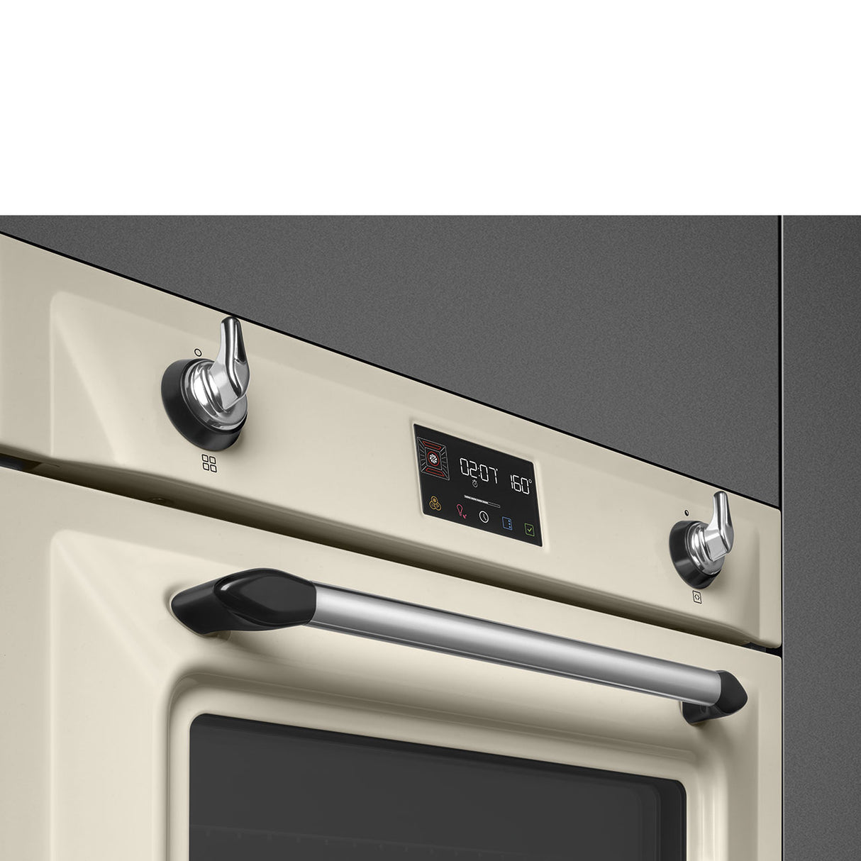 Smeg SOP6902S2PP Victoria 60cm Built-In SteamOne Single Oven - Cream