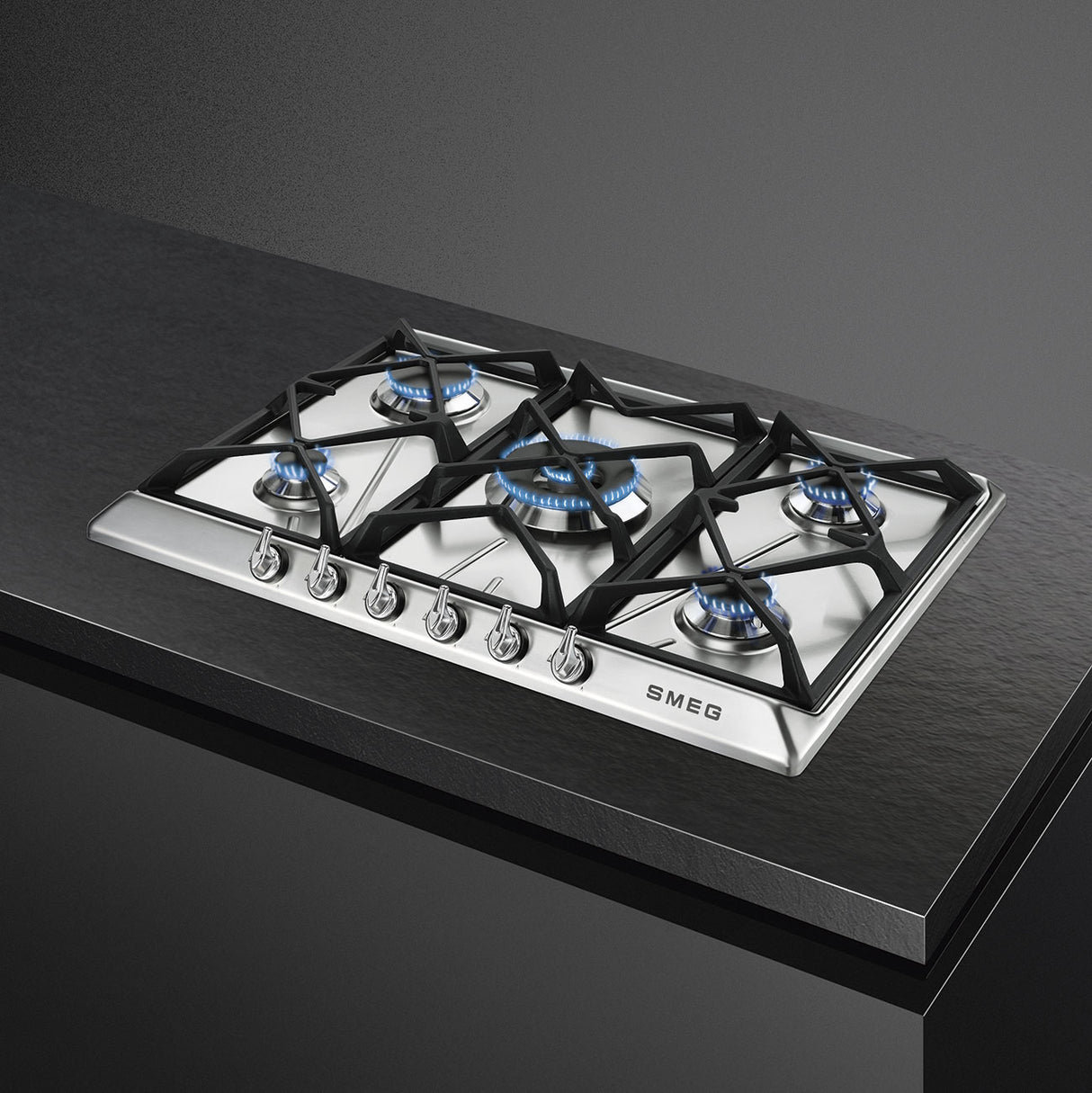 Smeg SR975XGH 70/75 cm Victoria Gas Hob Stainless steel - Lux Appliances