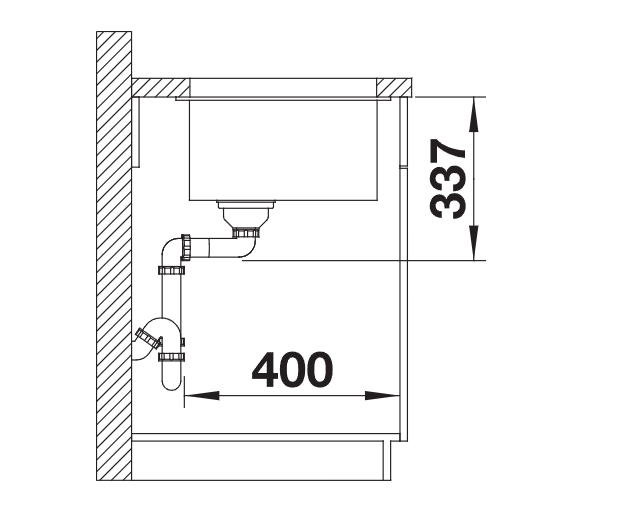Blanco Subline 800-U - 523145 - 1.0 Bowl Silgranit Undermount Sink - White