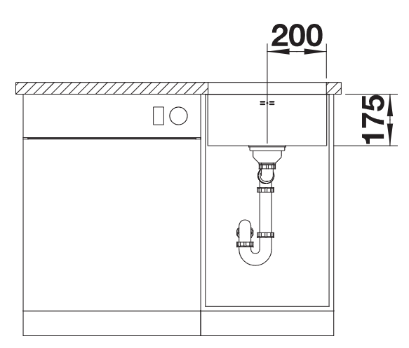 Blanco Supra 400-U - 452613 - Undermount Kitchen Sink - Stainless Steel