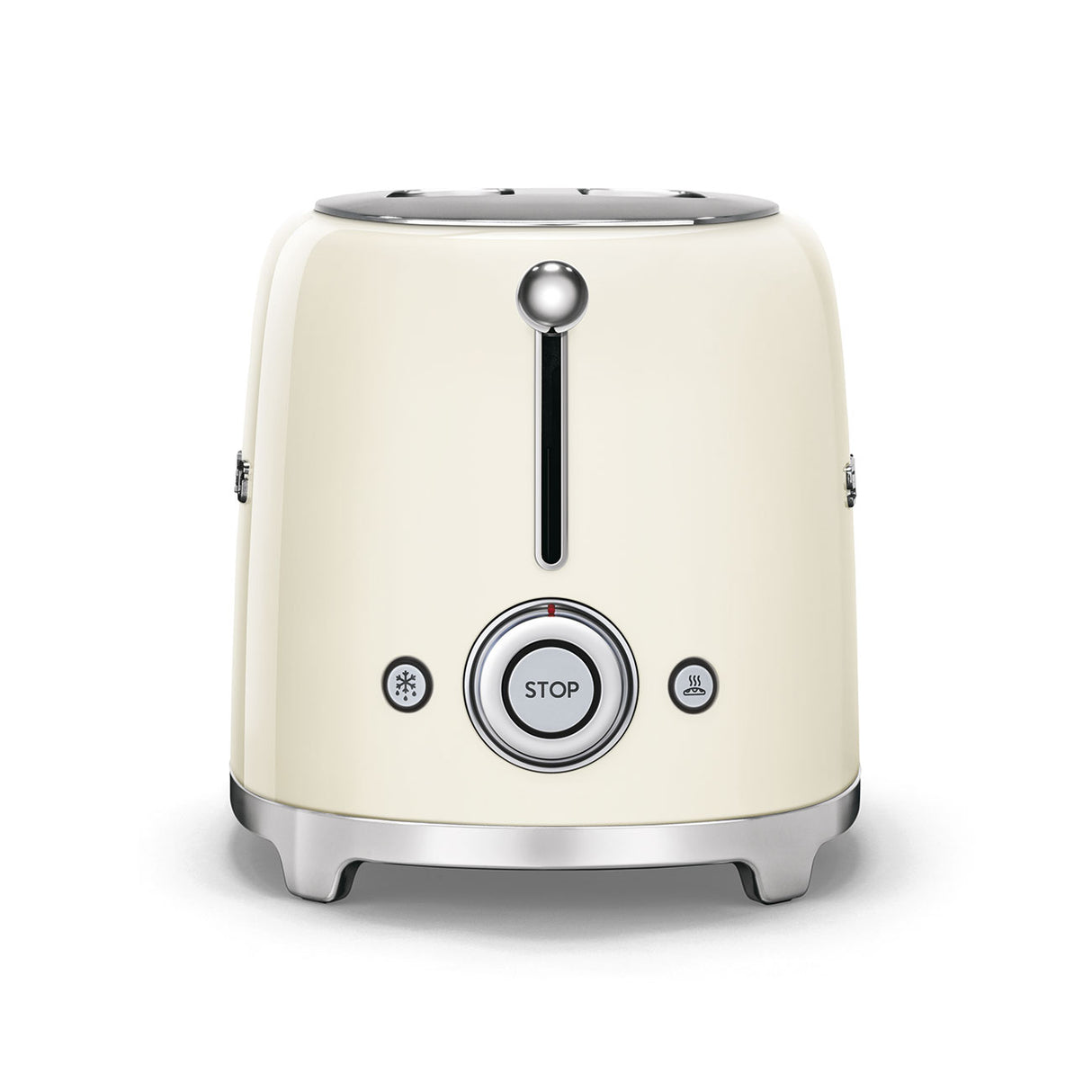 Smeg TSF01CRUK 50's Style 2 Slice, 2 Slot Toaster Gloss Cream Defrost, Reheat & Bagel Settings 50's Style - Lux Appliances