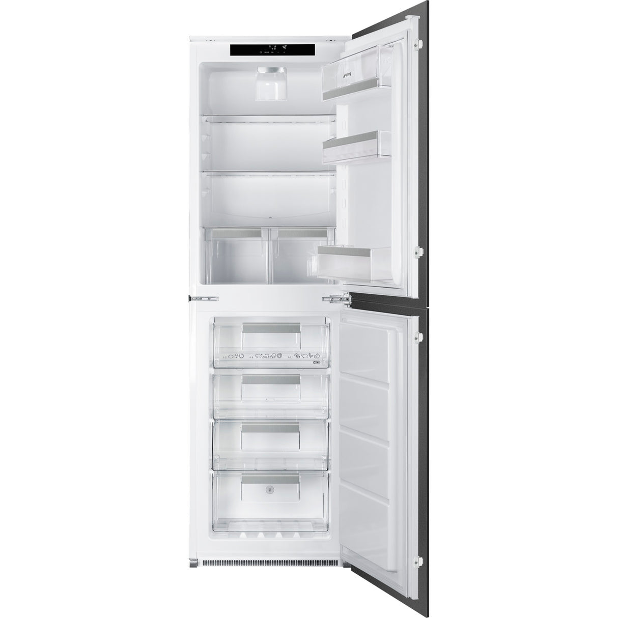 Smeg Universal UKC8174NE Fully Integrated 50/50 Fridge Freezer Frost Free with Sliding Hinge