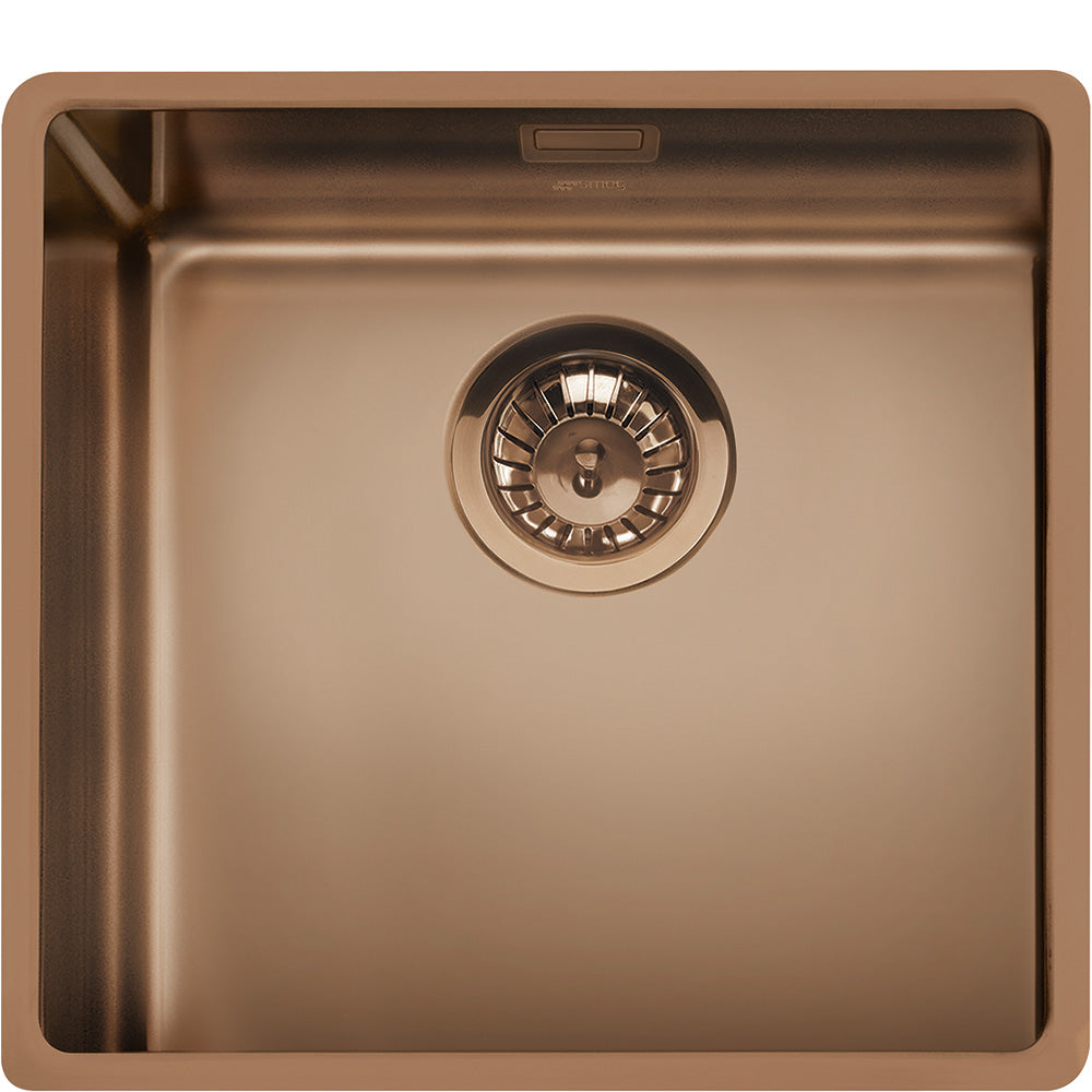 Smeg VSTR50CUX 50 cm Mira 1 Bowl Undermount Sink, PVD Brushed Copper - Lux Appliances
