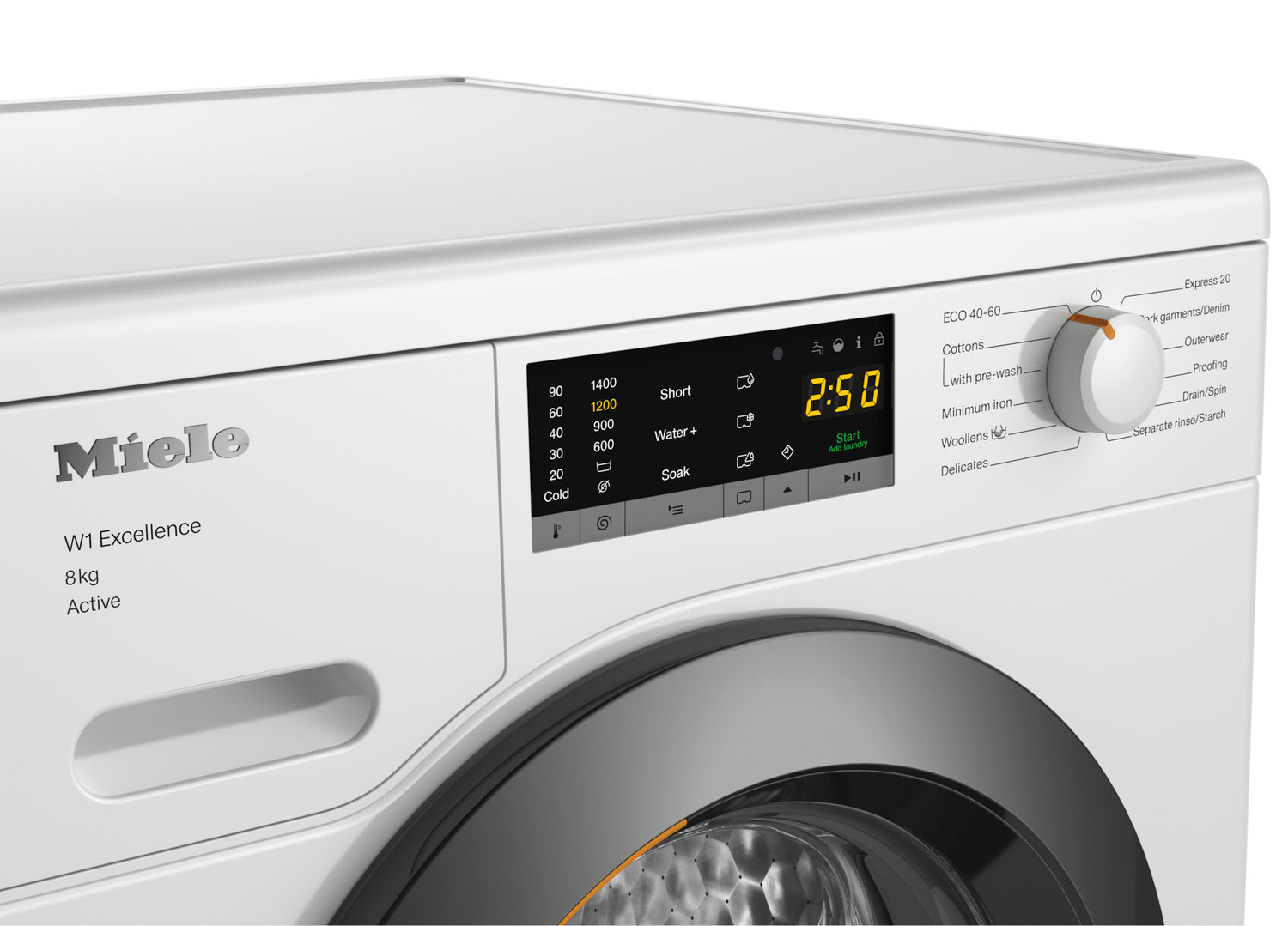 Miele Active WEA125WCS Lotus White 8kg Freestanding Washing Machine