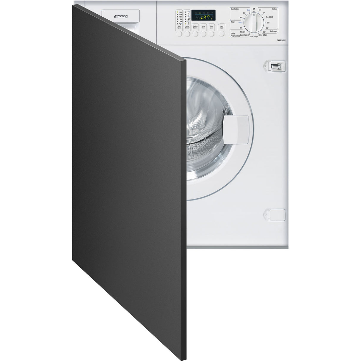 Smeg WMI147C 60 cm 7 kg Fully integrated washing machine, White - Lux Appliances