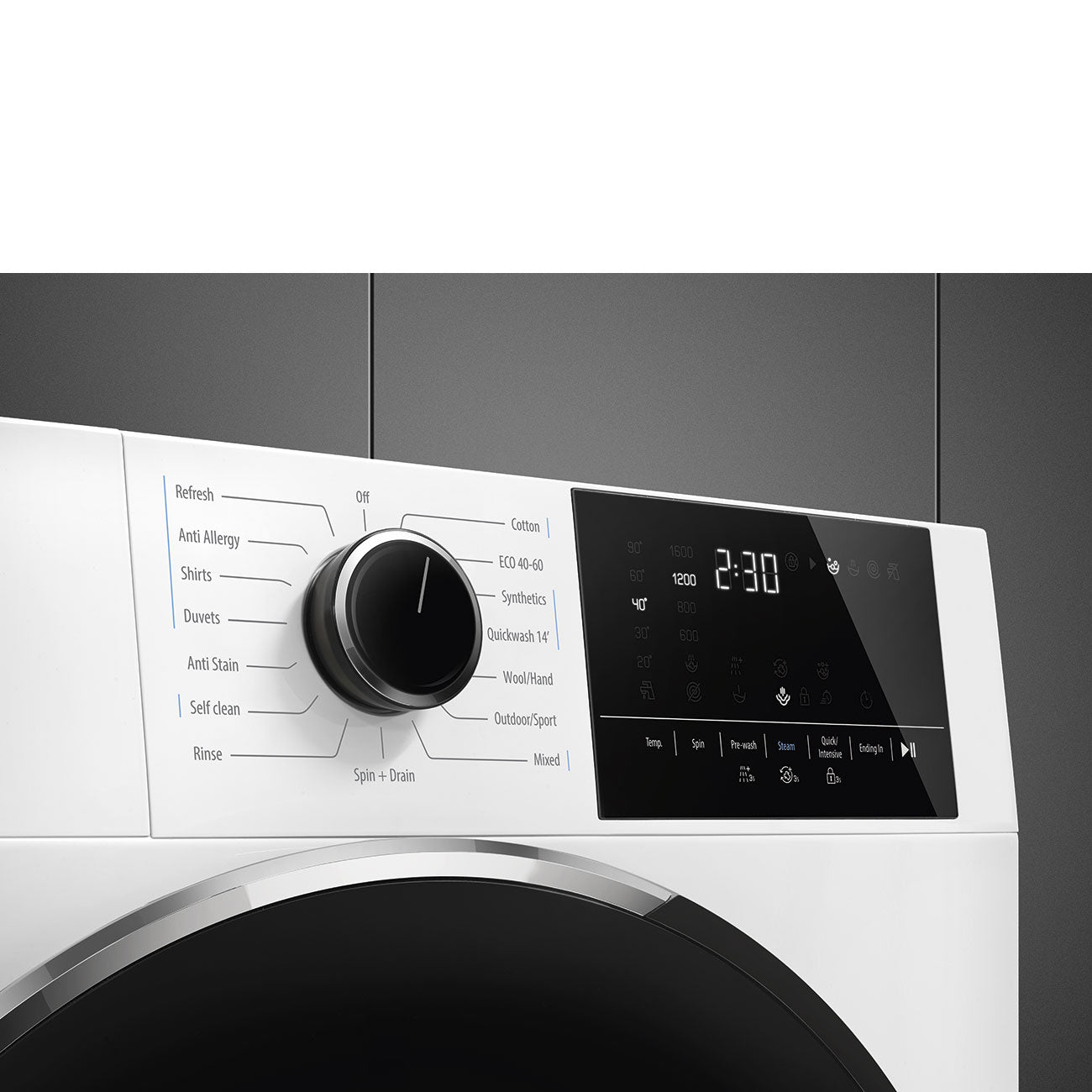 Smeg WNP96SEAUK 60 cm 9 kg Free-standing washing machine White - Lux Appliances