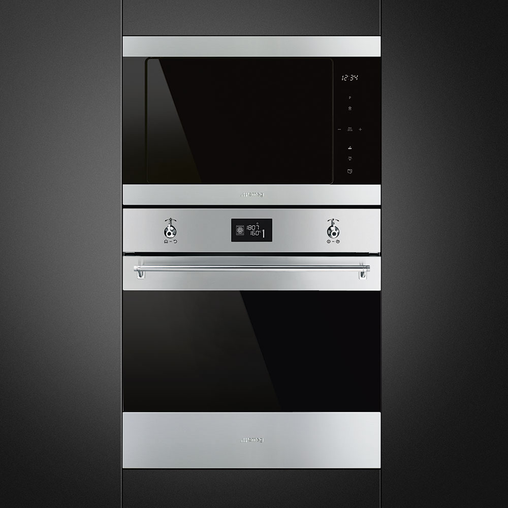 Smeg FMI325X 25 l Built-in Microwave with grill in Stainless steel - Lux Appliances