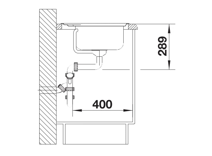 Blanco CLASSIC 40 S RH - 511124 - Stainless Steel 1.0 Bowl Inset Kitchen Sink