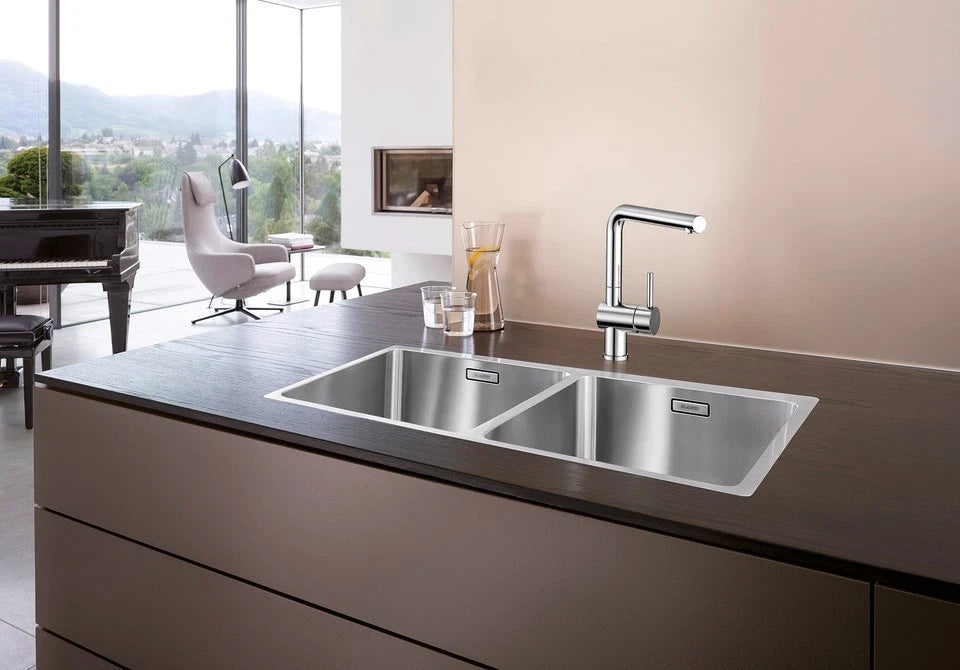 Blanco Andano 400/400-IF - 522985 - 2.0 Bowl Inset Kitchen Sink - Stainless Steel