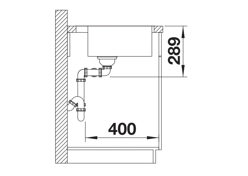 Blanco Andano 400/400-IF/A - 525249 - 2.0 Bowl Inset Kitchen Sink with Tap Ledge - Stainless Steel