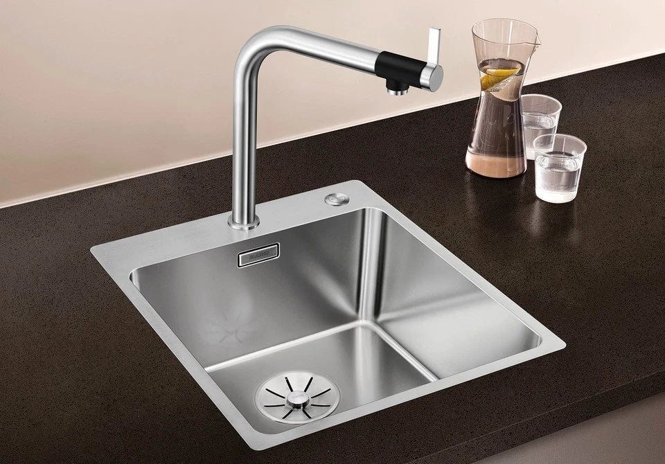 Blanco Andano 400-IF/A - 525244 - Single Bowl Inset Kitchen Sink with Tap Ledge - Stainless Steel