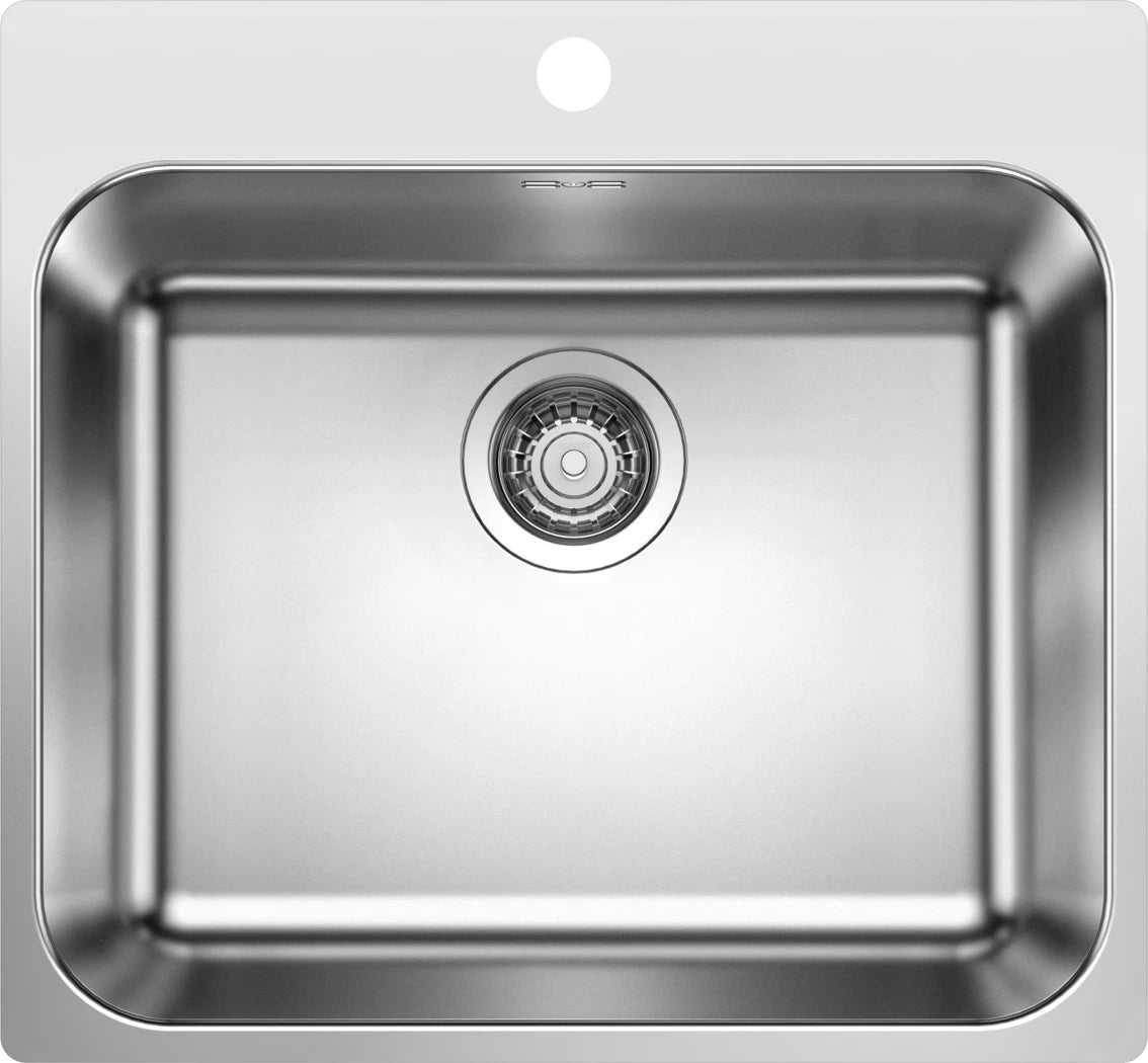 Blanco Supra 500-IF/A - 526354 - Single Bowl Inset Kitchen Sink with Tap Ledge - Stainless Steel