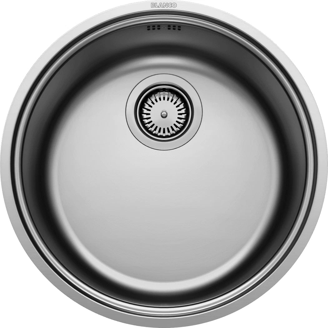 Blanco Rondosol-IF - 514647 - Round Inset Flush Mount Single Bowl Sink - Stainless Steel