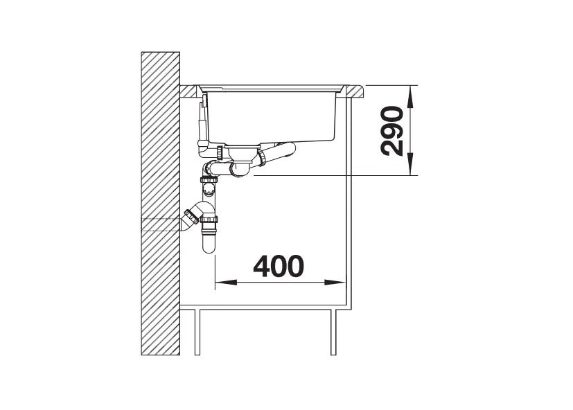 Blanco Axis III 6 S-IF RH - 522104 - 1.5 Bowl Inset Kitchen Sink - Stainless Steel