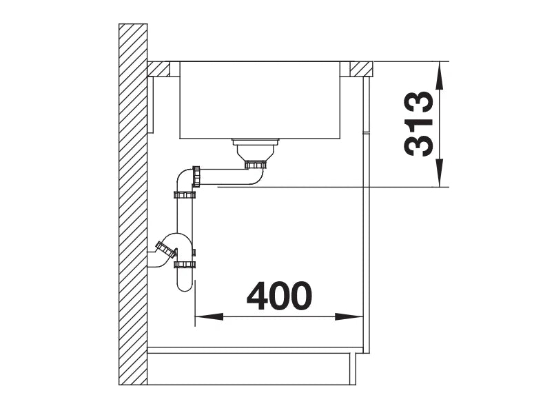 Blanco Classimo XL 6 S-IF - 525327 - Single Bowl Reversible Inset Kitchen Sink - Stainless Steel