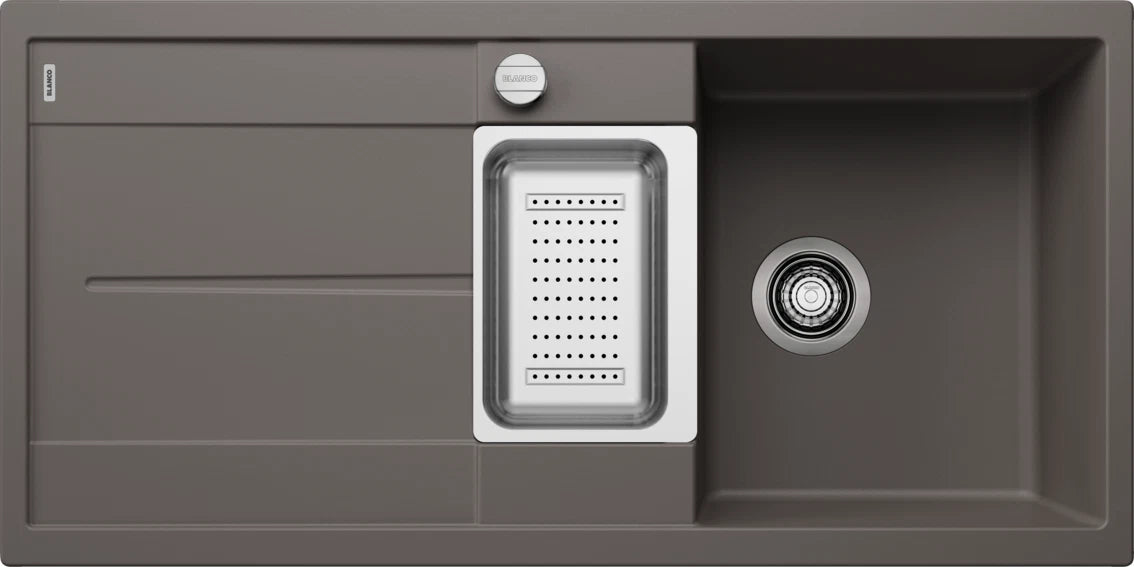 Blanco Metra 6 S - 527299 - Silgranit Reversible 1.5 Bowl Inset Sink - Volcano Grey