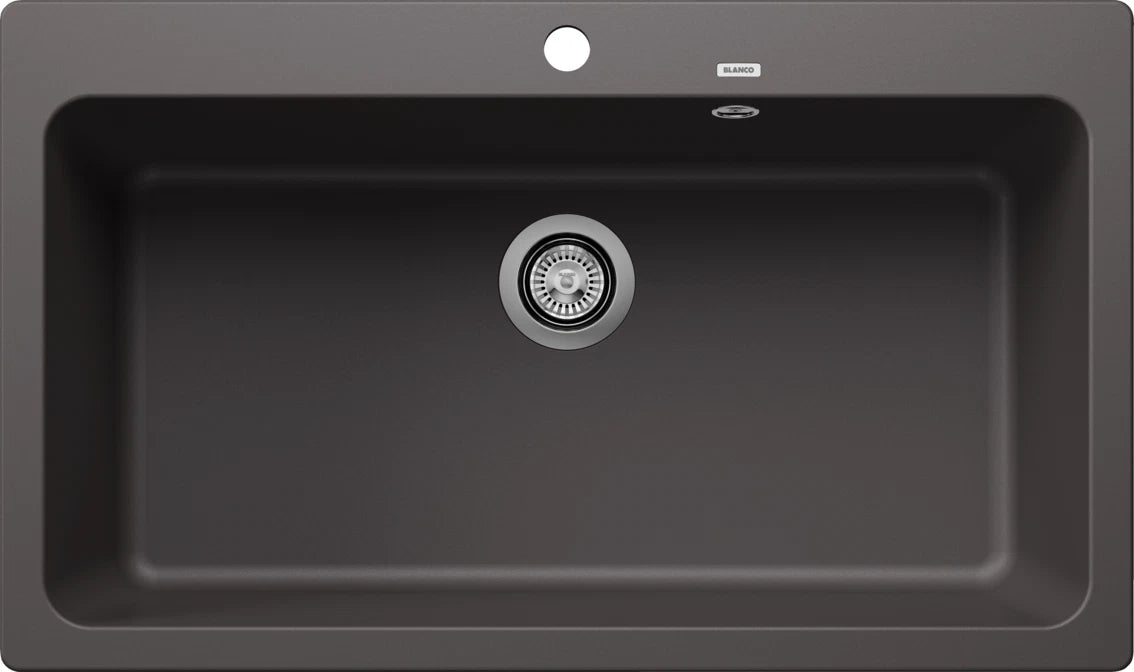 Blanco Naya XL 9 with Tap Ledge - 521813 - Silgranit 1.0 Bowl Inset Sink - Rock Grey