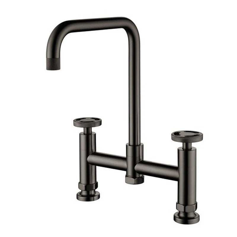 1810 Henry Holt Collection Bridge Mixer Tap HH-BM/05/GM - Gunmetal