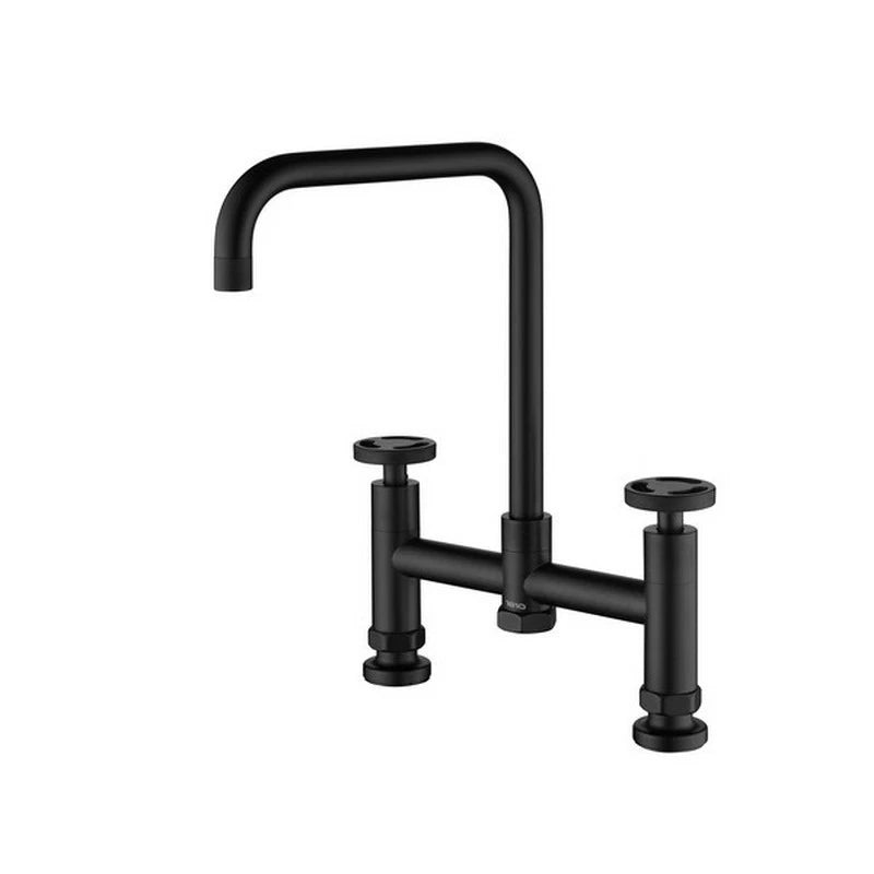 1810 Henry Holt Collection Bridge Mixer Tap HH-BM/07/MB - Matte Black
