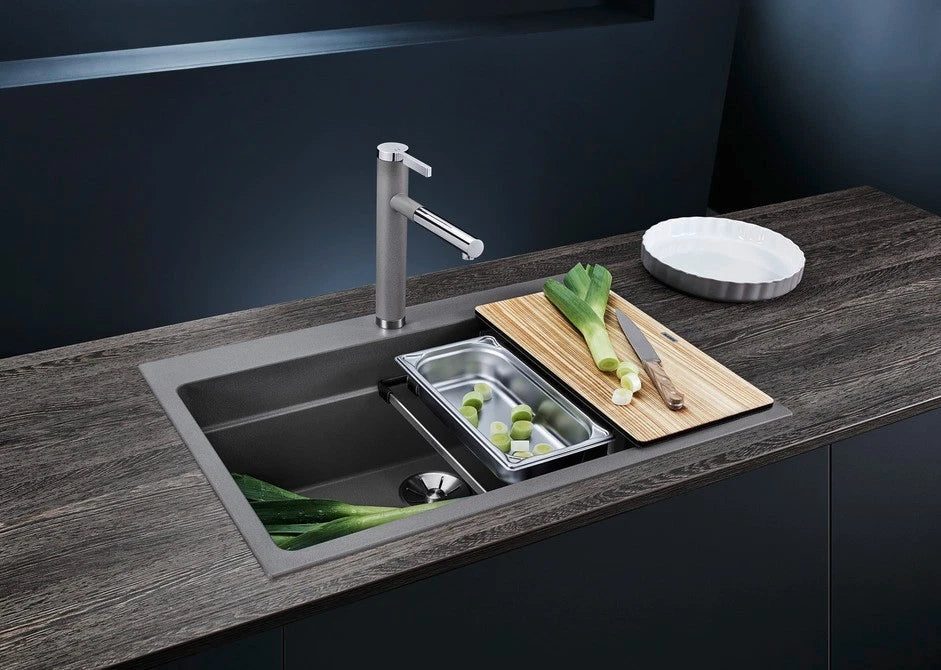 Blanco ETAGON 6 InFino Silgranit Black Inset 1.0 Bowl Sink - 525890