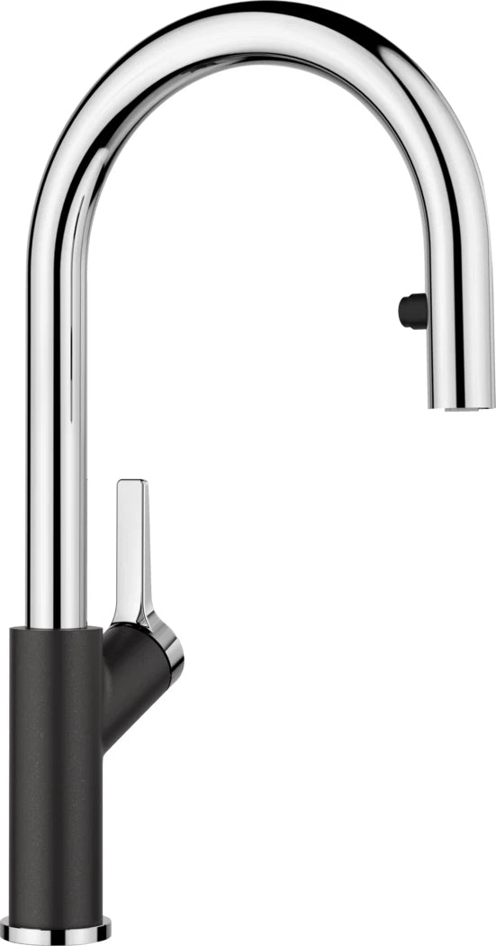 Blanco Carena-S Vario - 521358 - Single Lever Monobloc Kitchen Tap with Pull-out Spray - Silgranit Anthracite/Chrome