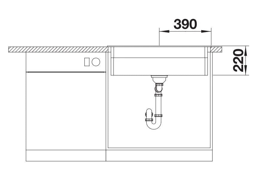 Blanco ETAGON 8 InFino Silgranit White Inset 1.0 Bowl Sink - 525191